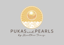 logo developed for Pukas and Pearls jewelry, Maui, Hawaii