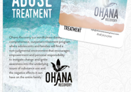 Rack Card and Business Card design for Ohana Recovery Maui, Pukalani, Hawaii